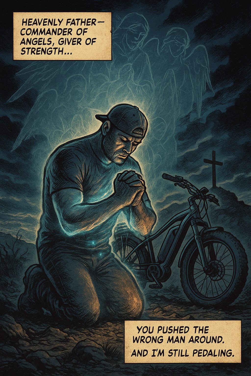 Notacyclepath battle prayer illustration