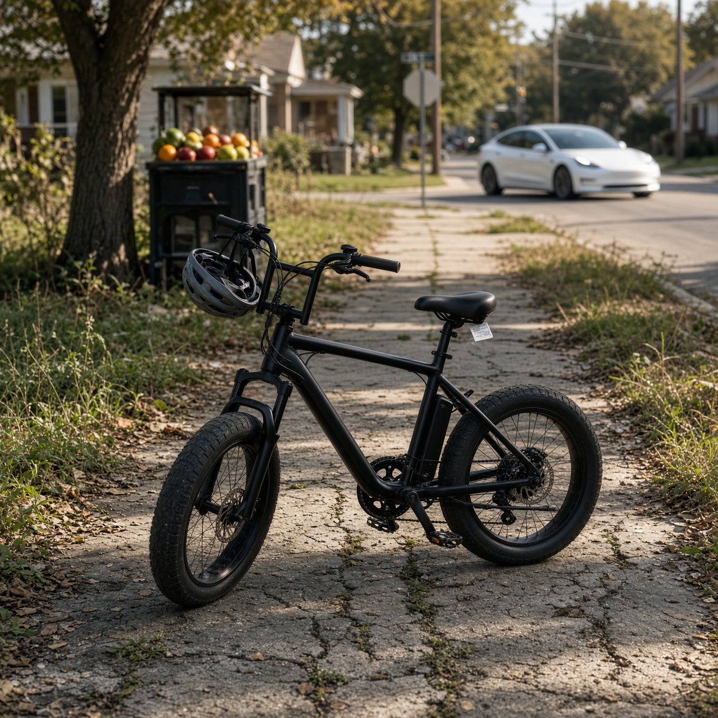 Comic of an e-bike pedaling itself with an empty saddle